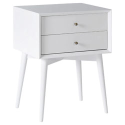 west elm Mid-Century Bedside Table White